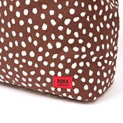 Hoxton Shoulder Bag in Brown Dot Cotton Canvas