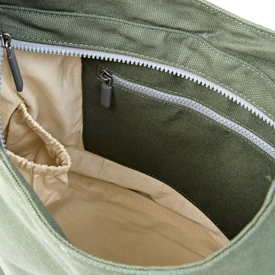 Hoxton Shoulder Bag in Willow Cotton Canvas