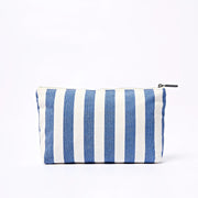 Roka Maida Vale Pouch Denim Stripe Cotton Canvas Medium