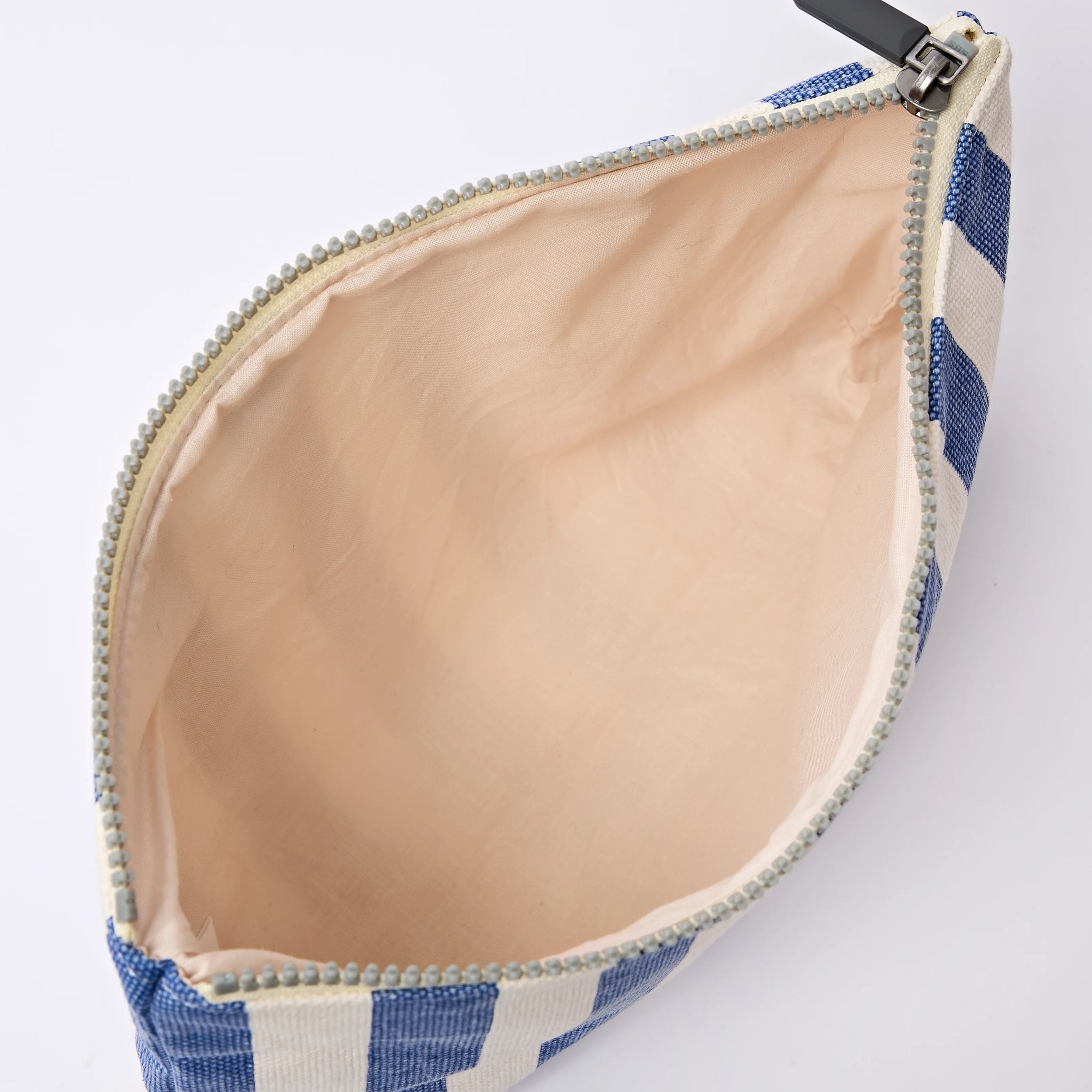Roka Maida Vale Pouch Denim Stripe Cotton Canvas Medium