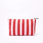 Roka Maida Vale Pouch Strawberry Stripe Cotton Canvas
