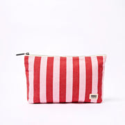 Roka Maida Vale Pouch Strawberry Stripe Cotton Canvas