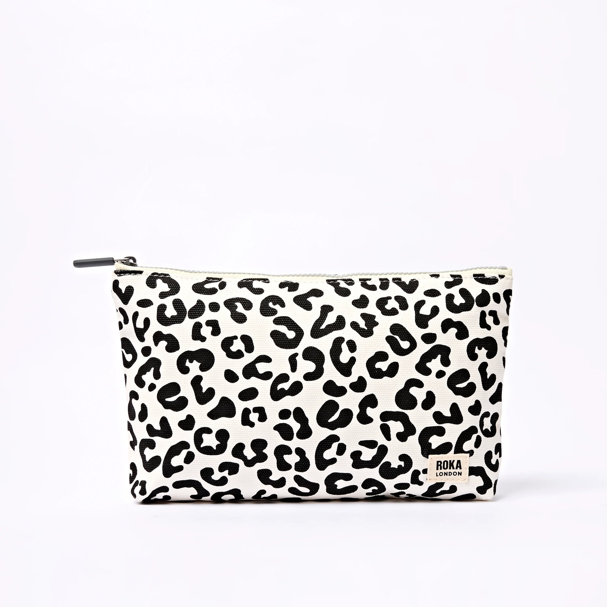 Roka Maida Vale Pouch Summer Leopard Cotton Canvas