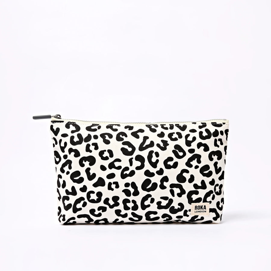 Roka Maida Vale Pouch Summer Leopard Cotton Canvas