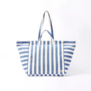 Roka Marylebone Tote Denim Stripe Cotton Canvas Large