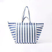 Roka Marylebone Tote Denim Stripe Cotton Canvas Large
