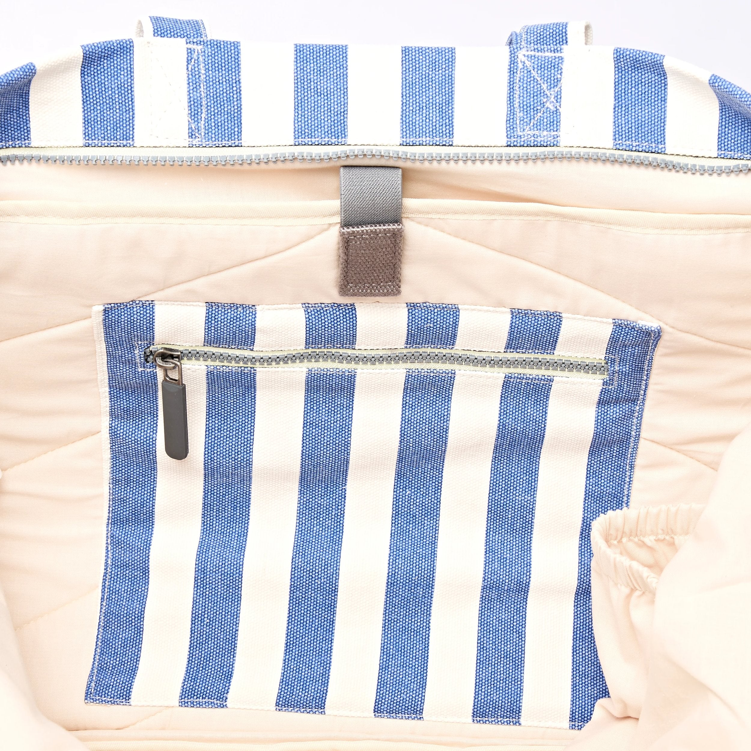 Roka Marylebone Tote Denim Stripe Cotton Canvas Large