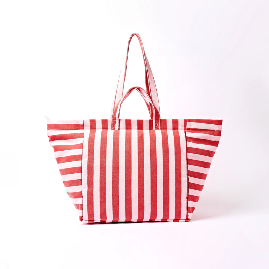 Roka Marylebone Tote Strawberry Stripe Cotton Canvas