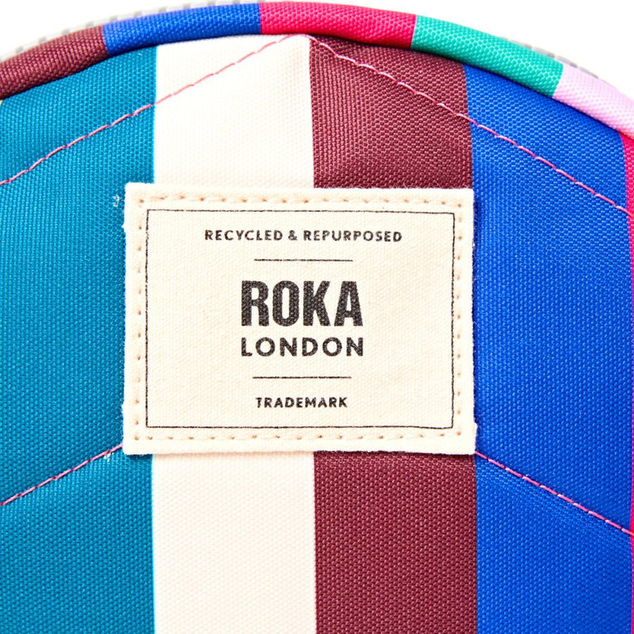 Paddington Crossbody Bag in Wide Multi Stripe Canvas