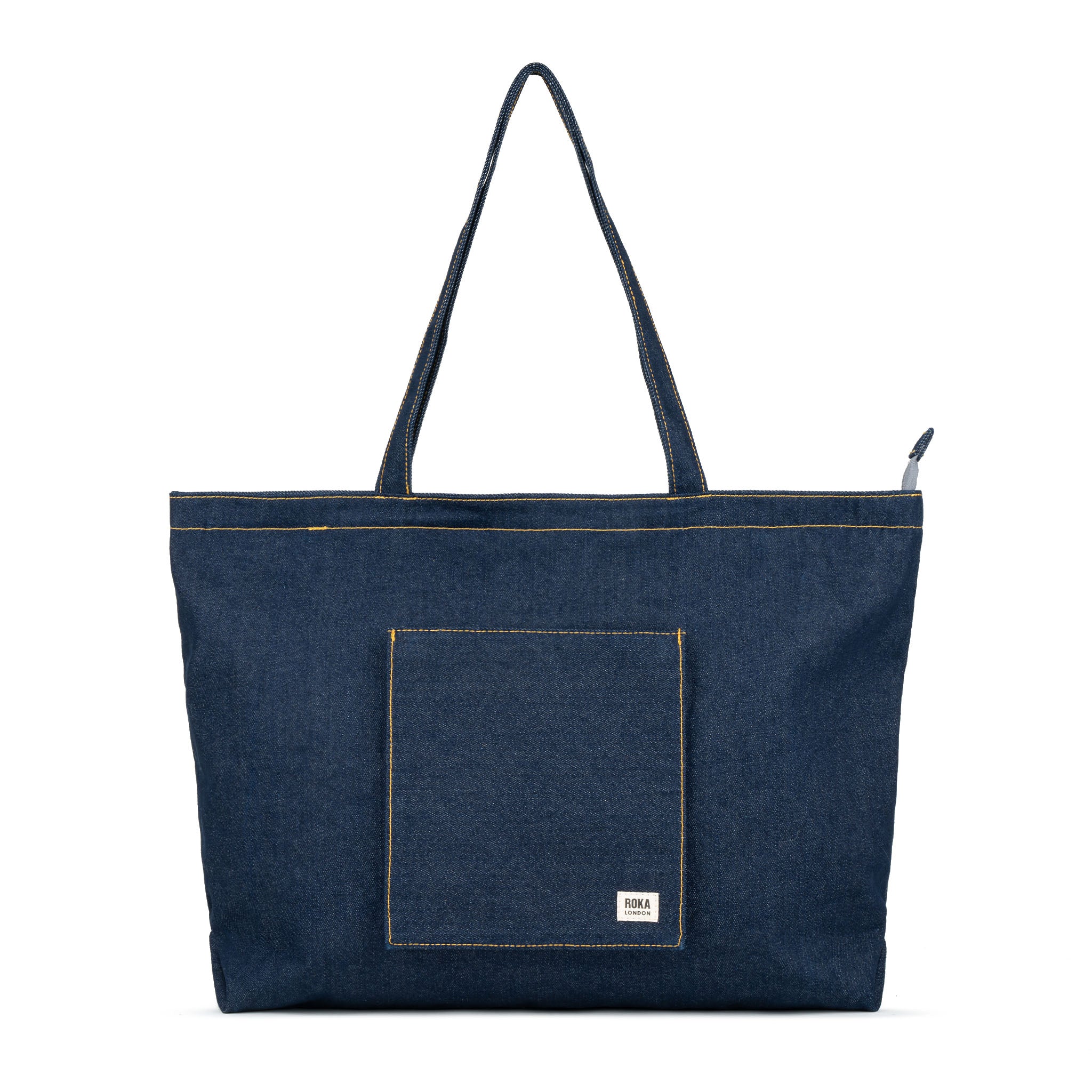 Roka Portobello Tote Dark Wash Denim Cotton Large