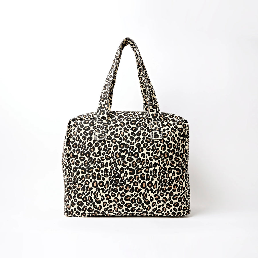 Roka Sloane Shoulder Bag Savannah Leopard Cotton Canvas Medium