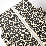 Roka Sloane Shoulder Bag Savannah Leopard Cotton Canvas Medium
