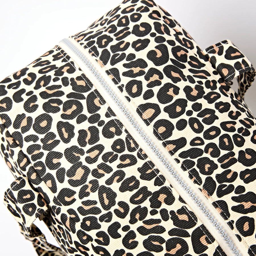 Roka Sloane Shoulder Bag Savannah Leopard Cotton Canvas Medium