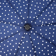 Waterloo Umbrella in Navy Polka Dot Pongee