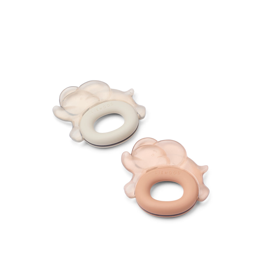Liewood Rita Elephant Cooling Teether 2-Pack Pale Tuscany / Sandy LW19703
