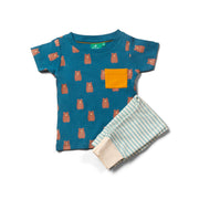 Little Green Radicals Teddy Bears Organic T Shirt & Jogger Playset - Teddy Bears