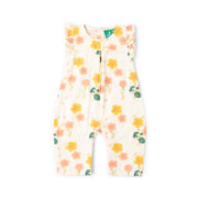 Little Green Radicals Flora Frill Summer Romper - Cream