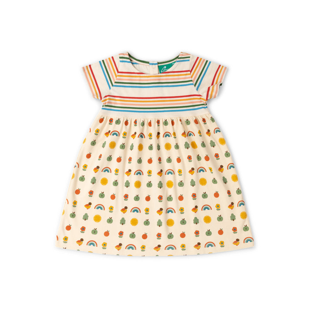 Little Green Radicals Vintage Rainbows Easy Peasy Summer Dress - Multi
