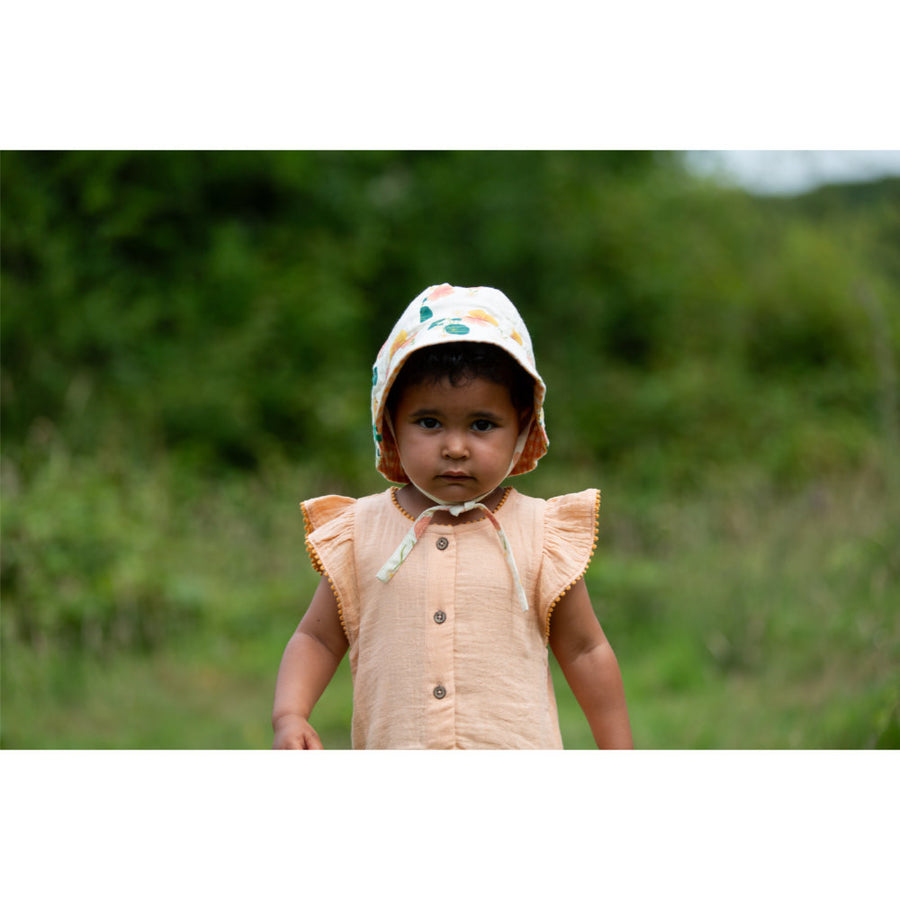 Little Green Radicals Flora Reversible Sunhat - Cream