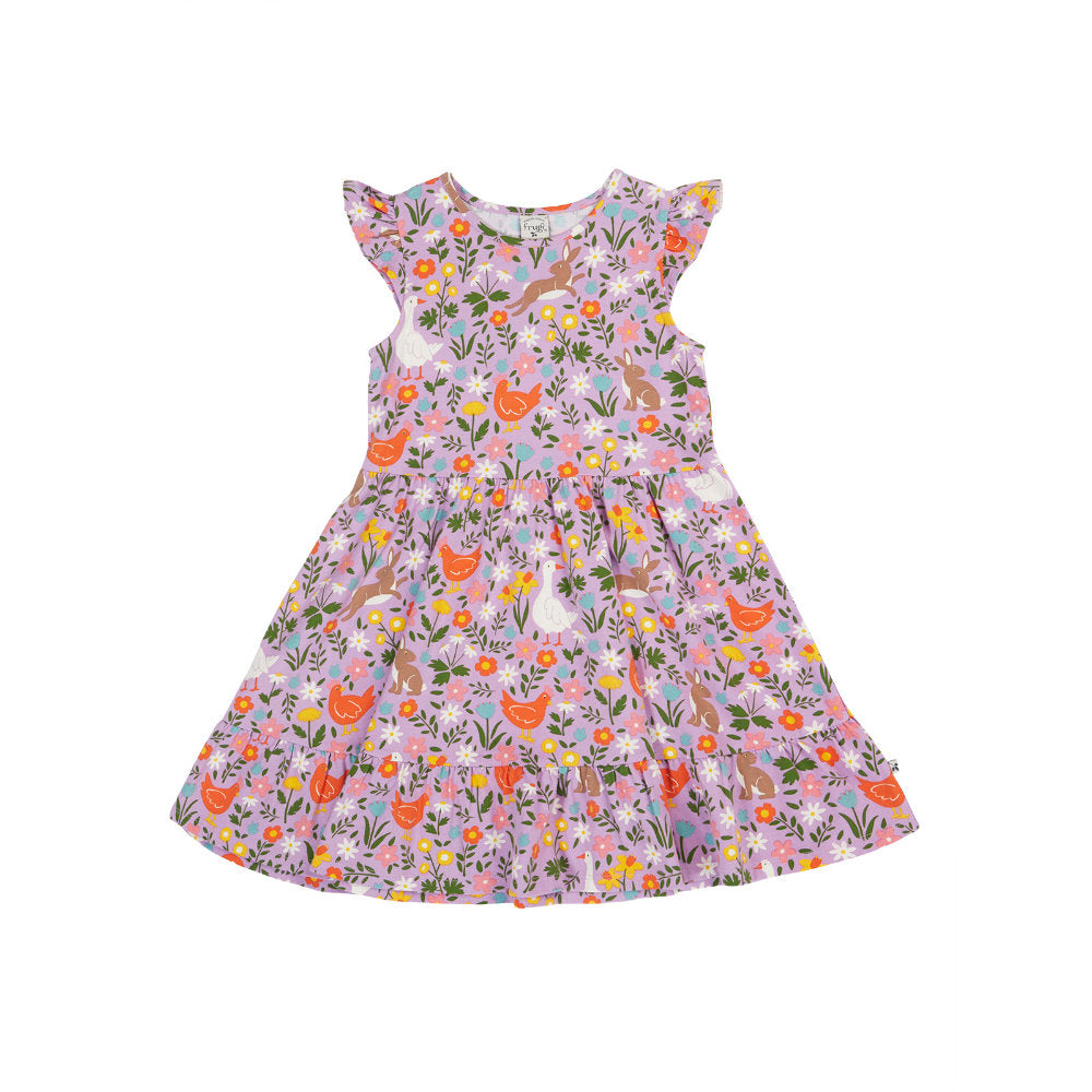Frugi Olivia Skater Dress - Lupin Meadow Play