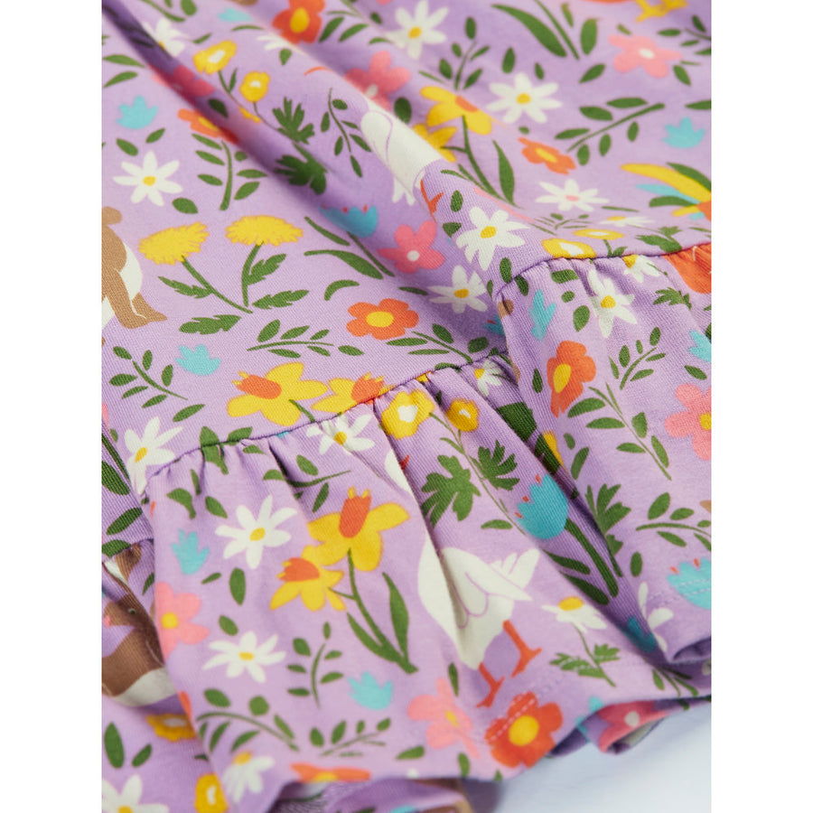 Frugi Olivia Skater Dress - Lupin Meadow Play