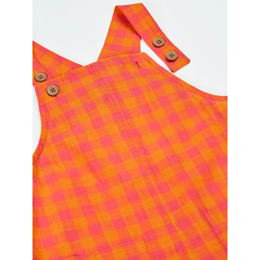 Frugi Saskia Dungaree - Spark Check/Flowers