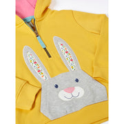 Frugi Hadley Half Zip Hoodie - Bumblebee/Rabbit