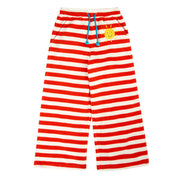 Frugi Cove Towelling Trousers - Papaya Stripe/Sun