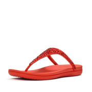 FitFlop A5Y-D49 Cherry Tomato Solay Mixed-Crystal Toe-Post Sandals