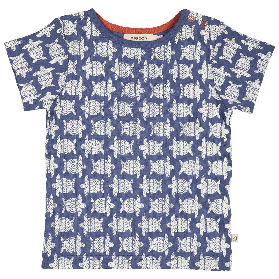 Pigeon Organics T-Shirt - Turtles Indigo