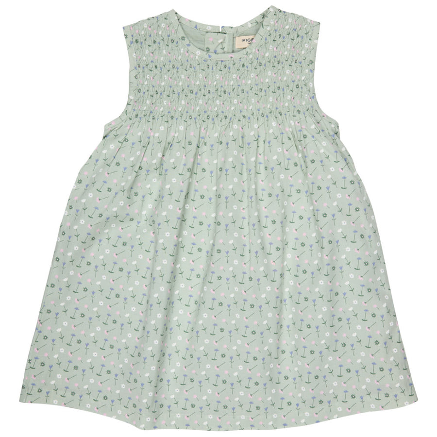 Pigeon Organics Sleeveless Smock Dress - Flowers Green