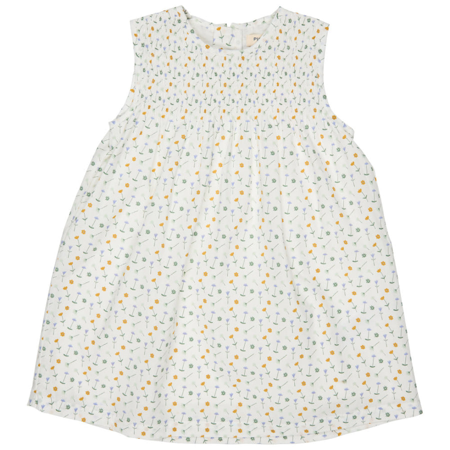 Pigeon Organics Sleeveless Smock Dress - Flowers White