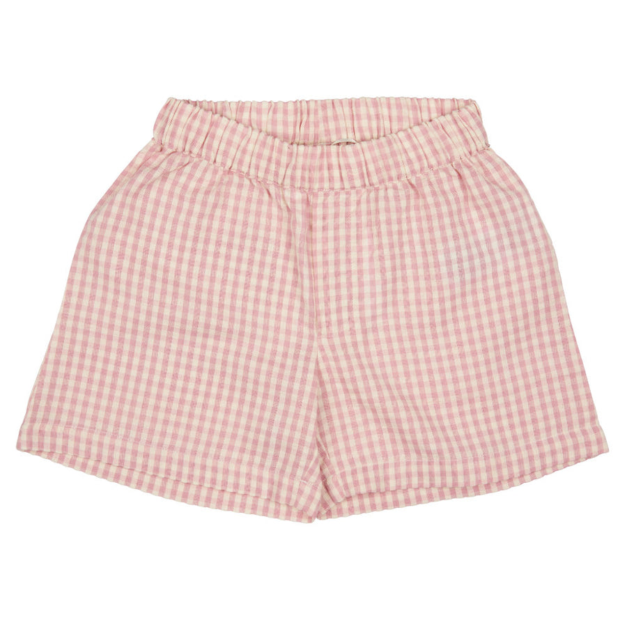 Pigeon Organics Summer Shorts Seersucker Check - Pink
