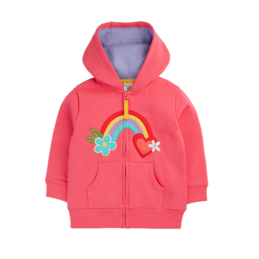 Frugi Carbis Hoodie - Rhubarb/Rainbow