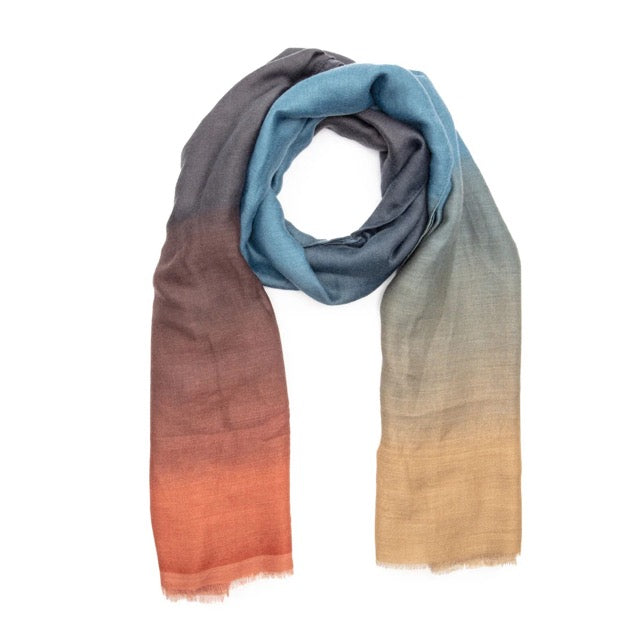 Elie Beaumont Lighter Weight Scarf Shaded Jewel Tones - EBSC6014