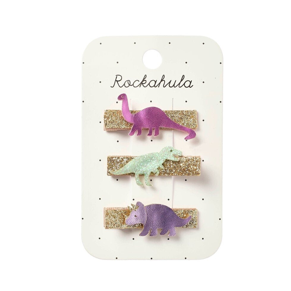 Rockahula Shimmer Dinosaur Bar Clips - H2447G