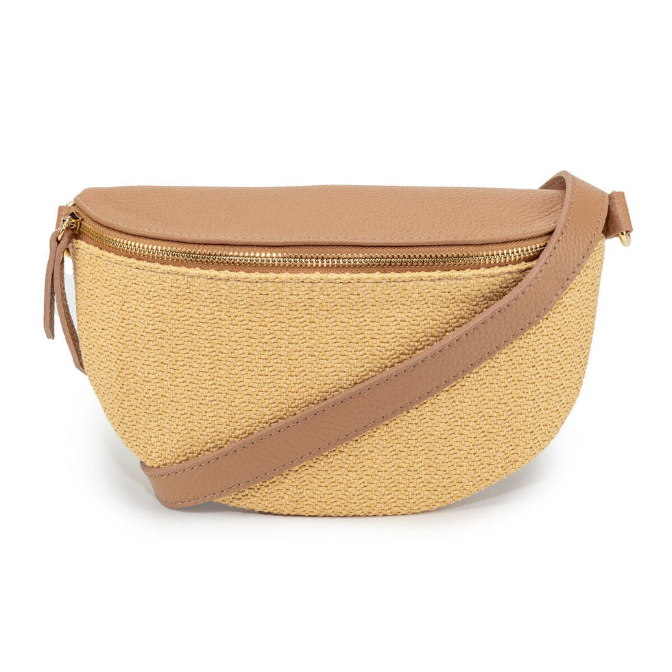 Elie Beaumont - Slingbag Raffia Camel - EBB5026.10