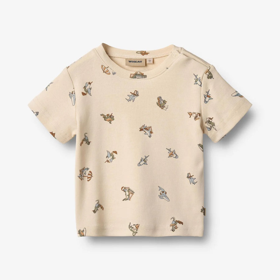 Wheat T-Shirt S/S Mikkel - 9413 Beach Friends