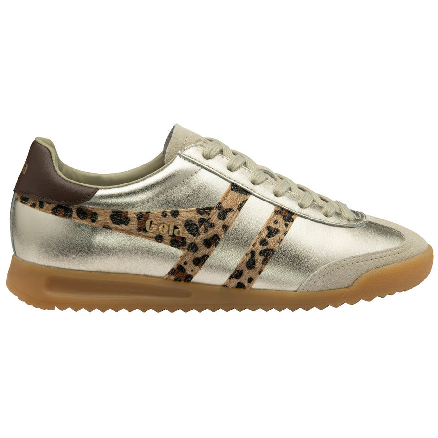 Gola Torpedo Glimmer Safari  Gold/Leopard/Dark Brown Womens Trainers