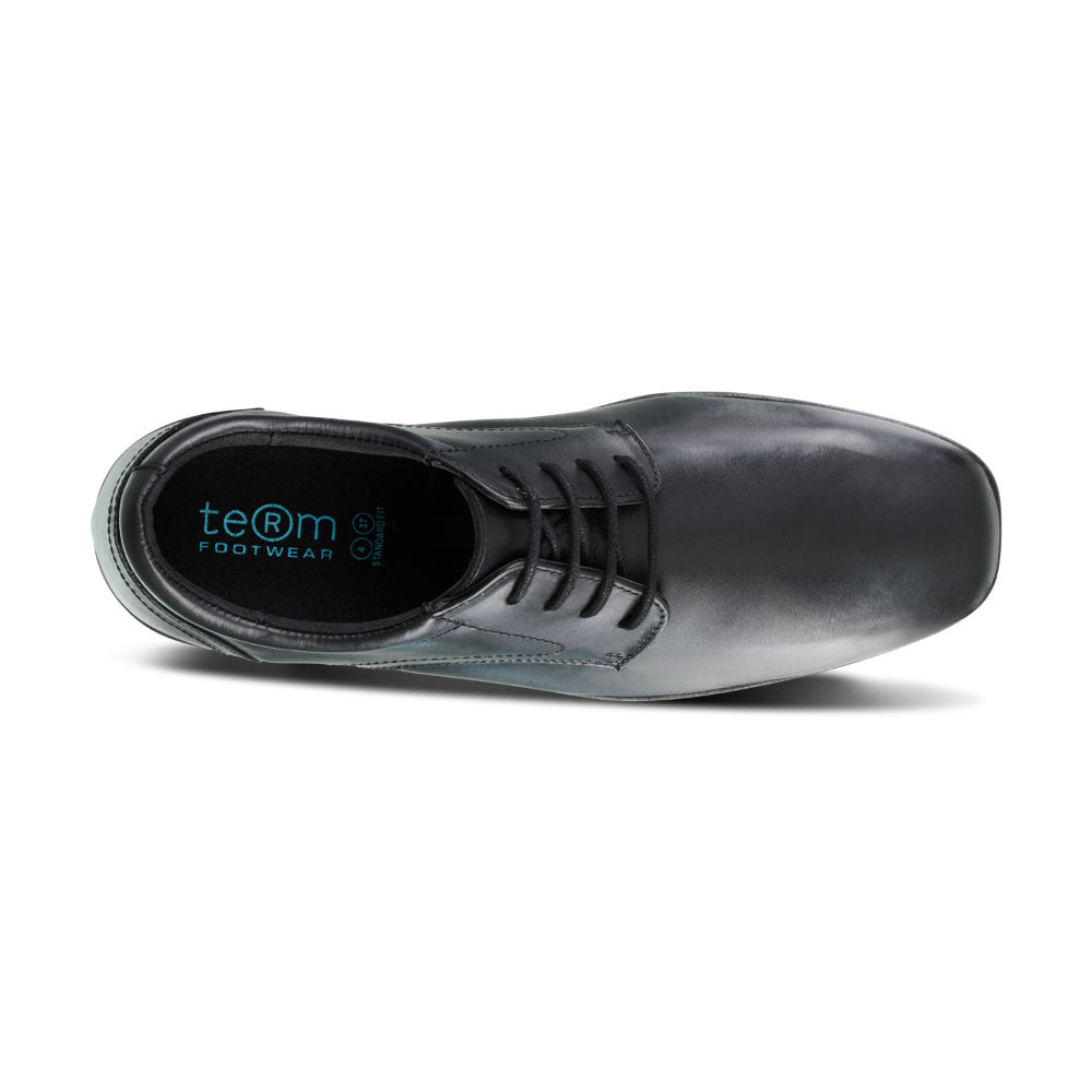 Term Footwear M17AB30 Thomas Lace Up Black Leather Shoes