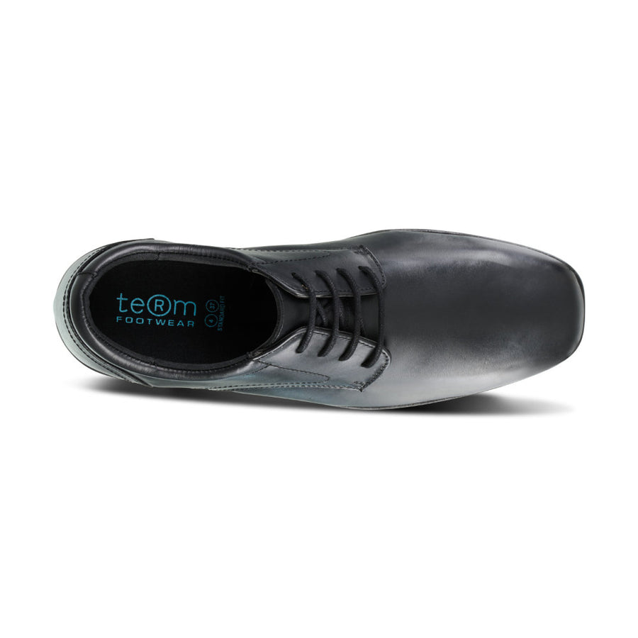 Term Footwear M17AB30 Thomas Lace Up Black Leather Shoes