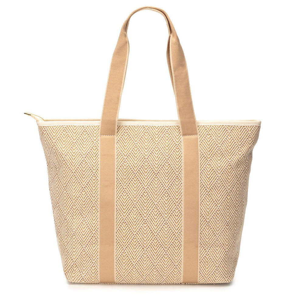 Elie Beaumont Summer Tote - Gold Geometric Basket Weave - EBST8010.1