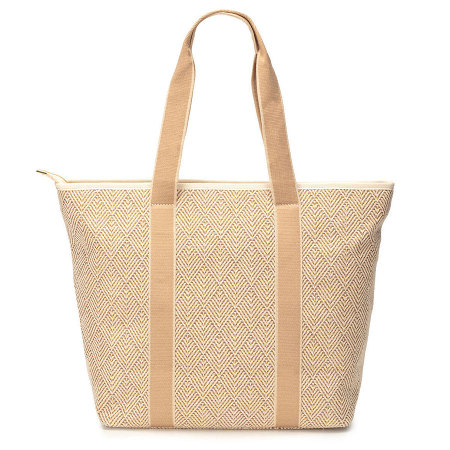 Elie Beaumont Summer Tote - Gold Geometric Basket Weave - EBST8010.1