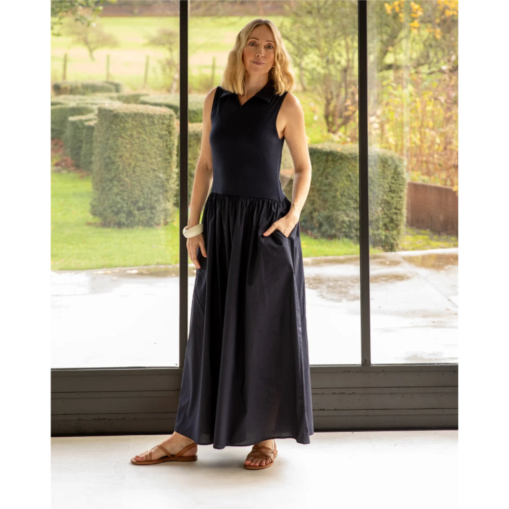 Chalk Tracey Dress Navy