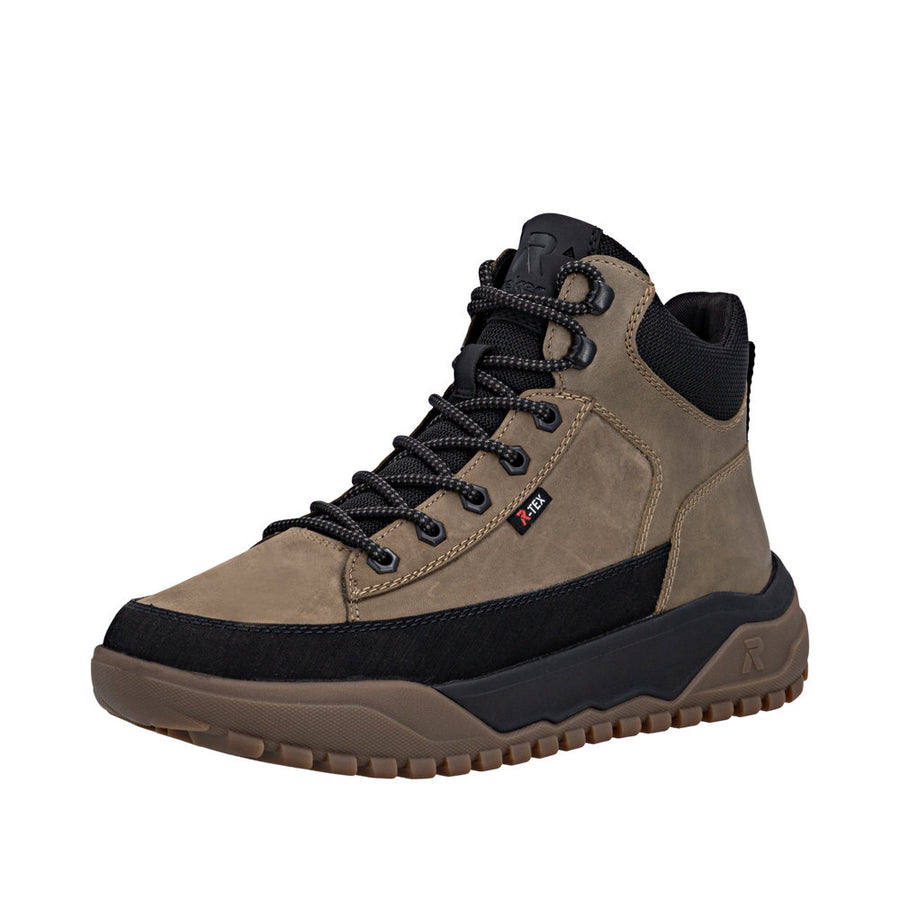 Rieker U1571-20 Jamal Bark/Black Water Resistant Boots