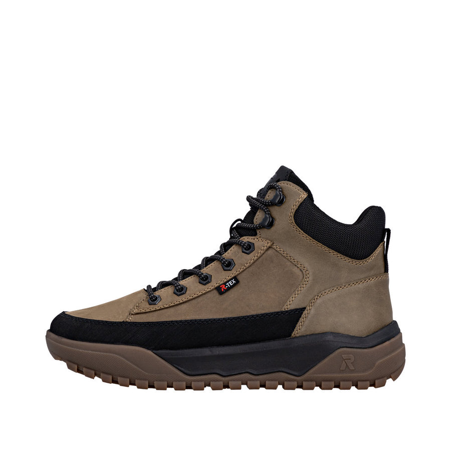 Rieker U1571-20 Jamal Bark/Black Water Resistant Boots