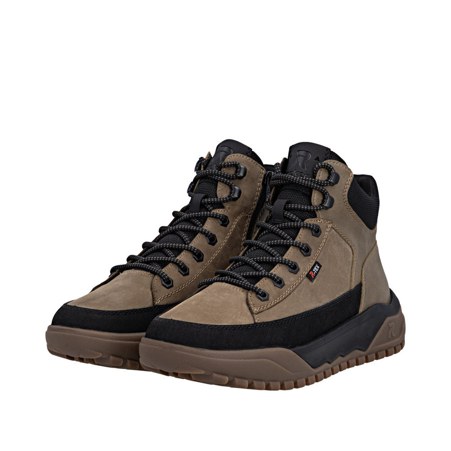 Rieker U1571-20 Jamal Bark/Black Water Resistant Boots