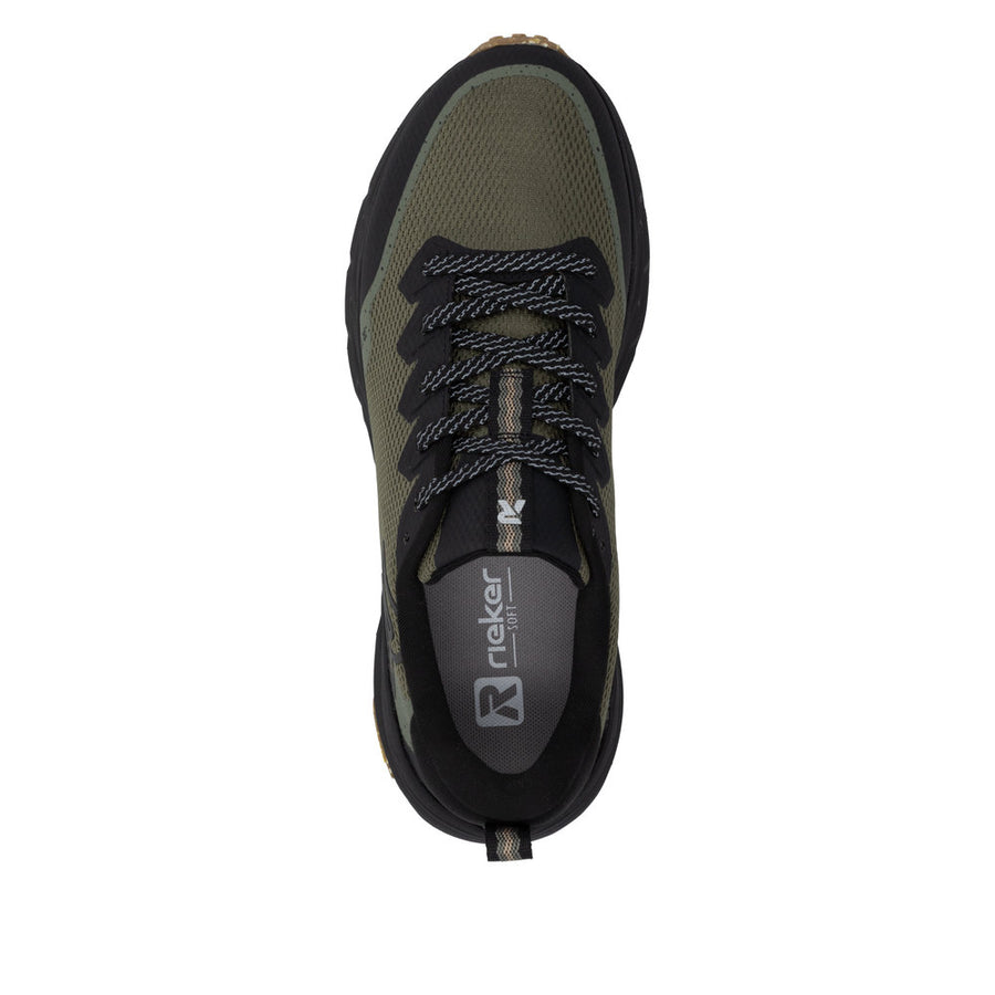 Rieker U4501-55 Drew Olive/Black Lace up Shoes