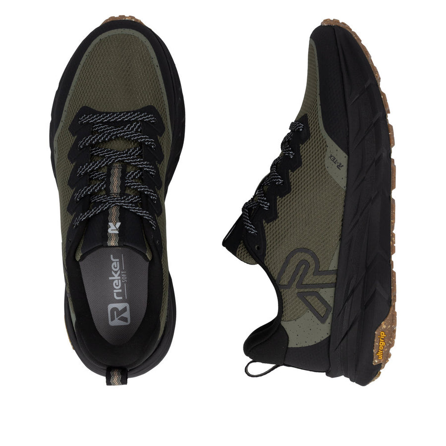 Rieker U4501-55 Drew Olive/Black Lace up Shoes