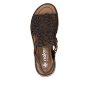 Rieker V1765-24 Brown Wide Fit Sandals